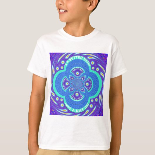 Schönes Design für Afrikanisches Blue Mandala Flor T-Shirt (Vorderseite)