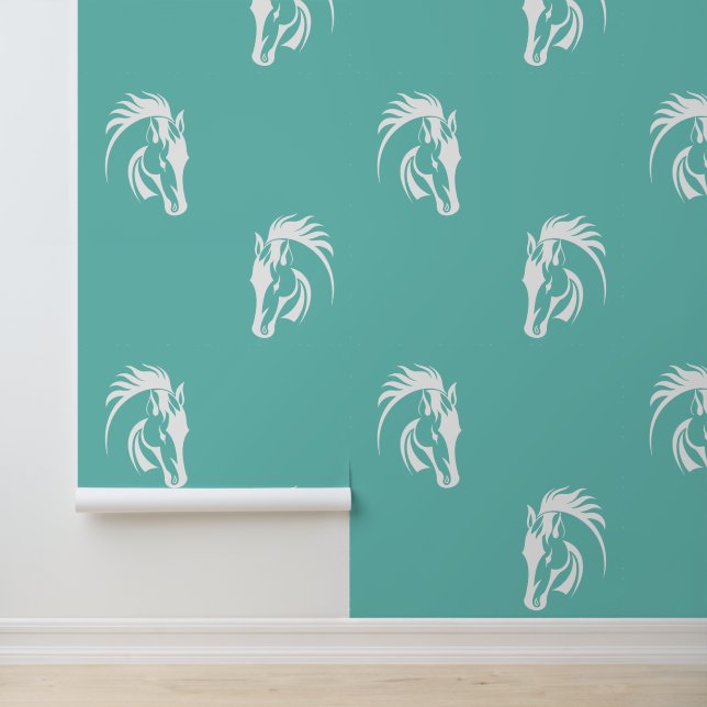 Schönes Design für das Weiße Pferd Tapete (Anwendung)