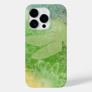 Schönes Design für die grüne Libelle-Blume Case-Mate iPhone 14 Pro Hülle