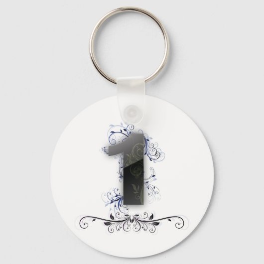 Schönes Design für die Nummer 1 Schlüsselanhänger (Vorderseite)