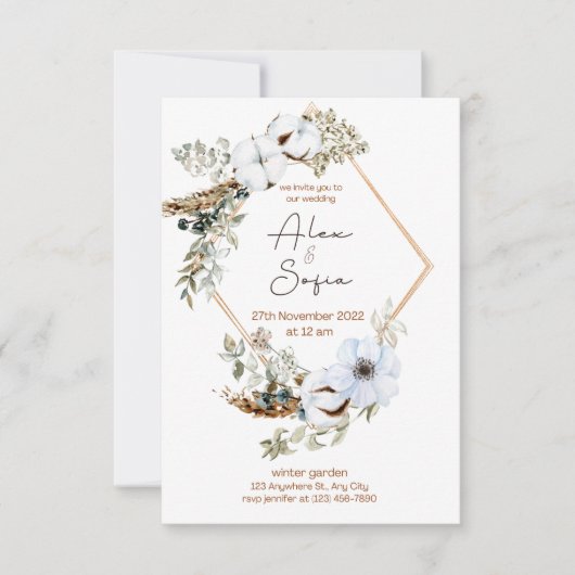 schönes Design für einen besonderen Tag Einladung (Vorderseite)