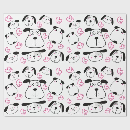 Schönes Design für Hunde Geschenkpapier (Flach)