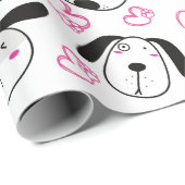 Schönes Design für Hunde Geschenkpapier (Rolleneckpunkt)