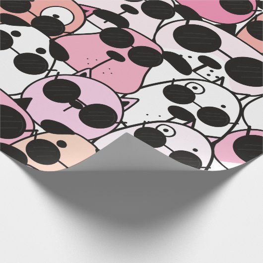 Schönes Design für Hunde Geschenkpapier (Ecke)