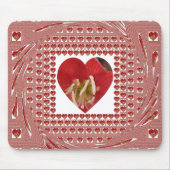 Schönes Design für Rote Blume Mousepad (Vorne)