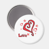 Schönes Design für Valentinstag im Herzen Magnet (Vorderseite/Rückseite)