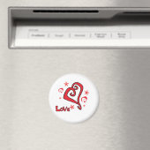 Schönes Design für Valentinstag im Herzen Magnet (In Situ (Geschirrspüler))