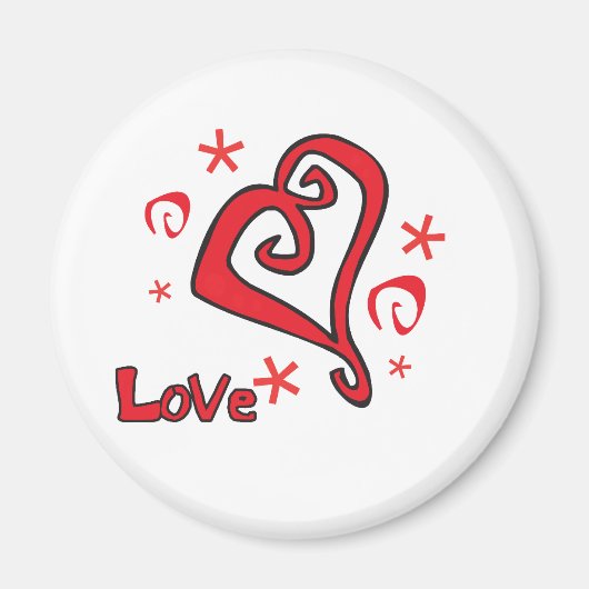 Schönes Design für Valentinstag im Herzen Magnet (Vorne)