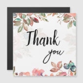 schönes Design mit Blume Danke Magnetkarte (Vorne/Hinten)
