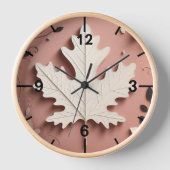 Schönes Design nahtloser Blätter Uhr (Vorderseite)