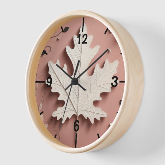 Schönes Design nahtloser Blätter Uhr (Winkel)