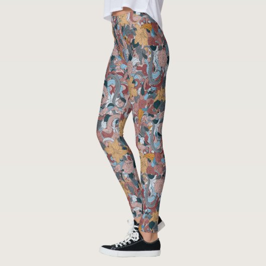 Schönes Design orientalischer Flora Leggings (Links)
