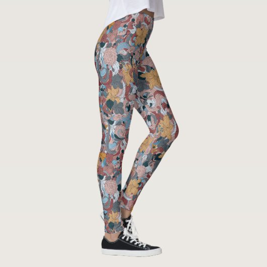 Schönes Design orientalischer Flora Leggings (Rechts)