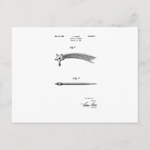 Schönes Design Patent, von einem Schießstar. Postkarte