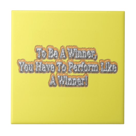Schönes Design über "Ein Gewinner sein" Zitat! T-S Fliese (Vorderseite)