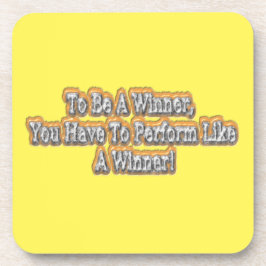 Schönes Design über "Ein Gewinner sein" Zitat! T-S Getränkeuntersetzer