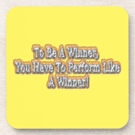 Schönes Design über "Ein Gewinner sein" Zitat! T-S Getränkeuntersetzer (Vorderseite)