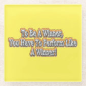 Schönes Design über "Ein Gewinner sein" Zitat! T-S Glasuntersetzer (Vorderseite)