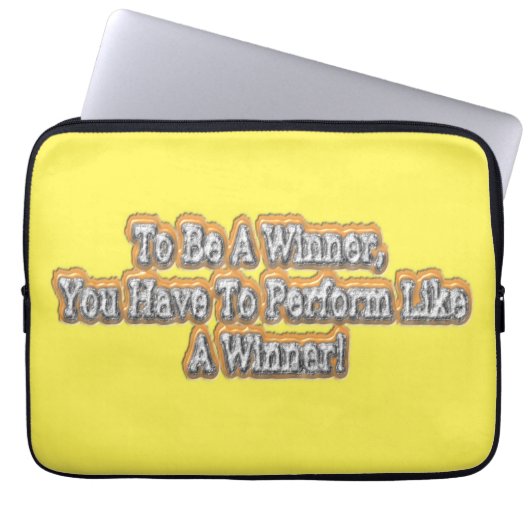 Schönes Design über "Ein Gewinner sein" Zitat! T-S Laptopschutzhülle (Vorderseite)