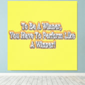 Schönes Design über "Ein Gewinner sein" Zitat! T-S Leinwanddruck (Insitu (Holzboden))