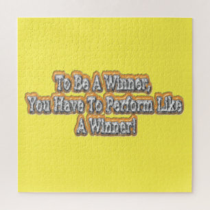 Schönes Design über "Ein Gewinner sein" Zitat! T-S Puzzle