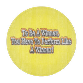 Schönes Design über "Ein Gewinner sein" Zitat! T-S Schneidebrett