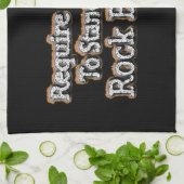 Schönes Design über Mut Stehend auf! T-Shir Geschirrtuch (Gefaltet)