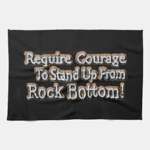 Schönes Design über Mut Stehend auf! T-Shir Geschirrtuch