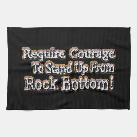 Schönes Design über Mut Stehend auf! T-Shir Geschirrtuch (Horizontal)