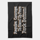 Schönes Design über Mut Stehend auf! T-Shir Geschirrtuch (Vertikal)