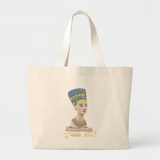 Schönes Design von Nefertiti Jumbo Stoffbeutel (Vorne)