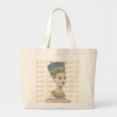 Schönes Design von Nefertiti und gekachelter Carto Jumbo Stoffbeutel (Vorne)