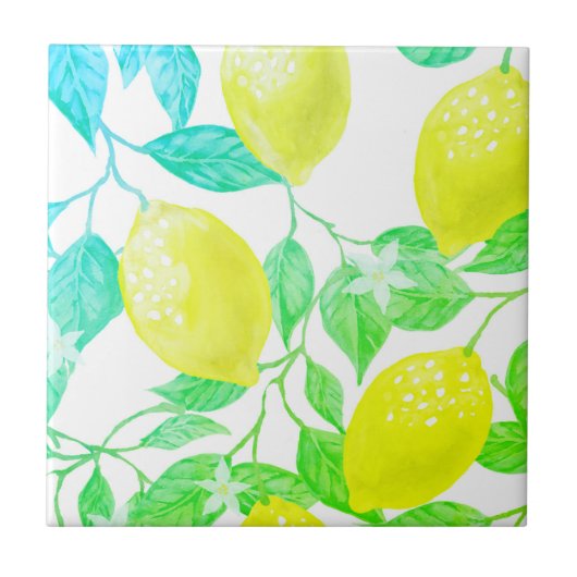 Schönes Design Wasserfarbenlemon Fliese (Vorderseite)