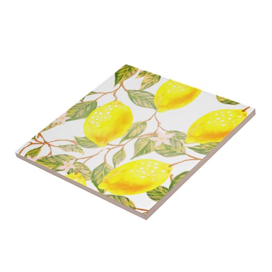 Schönes Design Wasserfarbenlemon Fliese (Seite)