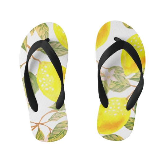 Schönes Design Wasserfarbenlemon Kinderbadesandalen (Fußbett)