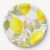 Schönes Design Wasserfarbenlemon Pappteller (Vorderseite)