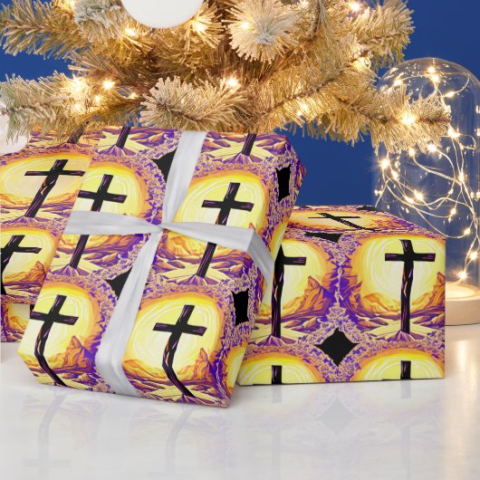 Schönes detailliertes Christliches Kreuz Geschenkpapier (Feiertage)
