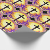 Schönes detailliertes Christliches Kreuz Geschenkpapier (Ecke)