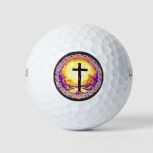 Schönes detailliertes Christliches Kreuz Golfball