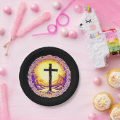 Schönes detailliertes Christliches Kreuz Pappteller (Party)