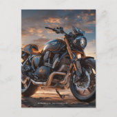 Schönes detailliertes Vintages Motorrad Postkarte (Vorderseite)