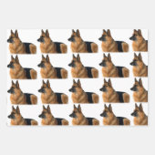 Schönes deutsches Hirtenportrait Black & Tan Wra Geschenkpapier Set (Vorderseite 2)