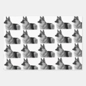 Schönes deutsches Hirtenportrait Black & Tan Wra Geschenkpapier Set (Vorderseite)