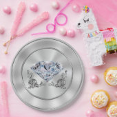 Schönes Diamant-Papier-Teller-Diamant-Party-Thema Pappteller (Party)