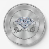 Schönes Diamant-Papier-Teller-Diamant-Party-Thema Pappteller (Vorderseite)