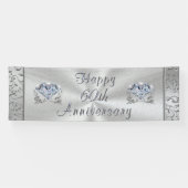 Schönes Diamond Happy 60th Anniversary Banner (Horizontal)