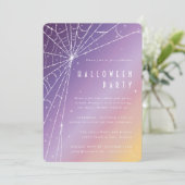 Schönes Diamond Spider Web-Halloween-Party Einladung (Stehend Vorderseite)