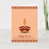Schönes Diwali Design Karte (Vorderseite)