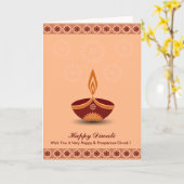 Schönes Diwali Design Karte (Gelbe Blume)