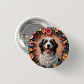 Schönes Dog Portrait Button (Vorne & Hinten)